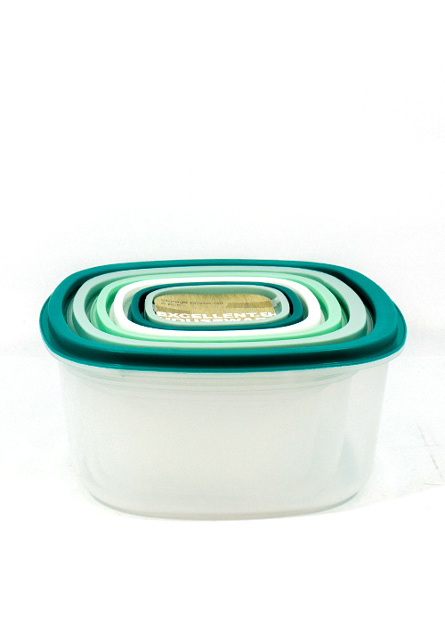 Excellent Houseware Plastic Storage Box 6 Pieces with Lids Ace