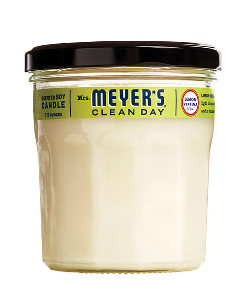 Mrs. Meyer's Clean Day Ivory Lemon Verbena Scent Soy Air Freshener Candle 3.8 in. H x 2.9 in. D