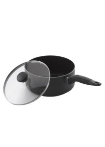 Mirro Get A Grip Aluminum Saucepan 3 qt. Black