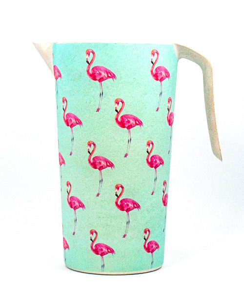 Pitcher Bamboo Fiber Flamingo Design 1500ml