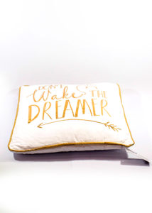 Cushion White Color With Gold Inscription 40X40cm