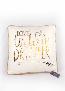 Cushion White Color With Gold Inscription 40X40cm - Image 2