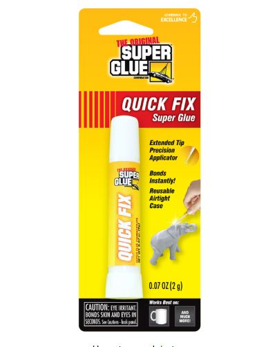 1000968 The Original Super Glue Corporation Quick Fix High Strength Cyanoacrylate All Purpose Super Glue - Image 1