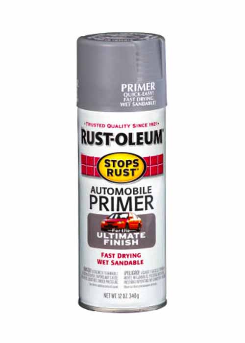 12191 Rust-Oleum Stops Rust Gray Flat Oil-Based Alkyd Primer 12 oz. - Image 1