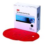 3M Red Abrasive Dust Free Hookit Grit 80 316U 6 Inch