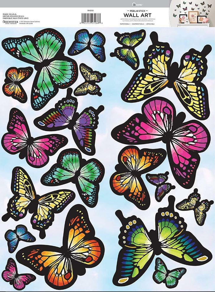 14-NH2553 Home Butterfly Wings Wall Stickers 19-pieces - Image 1