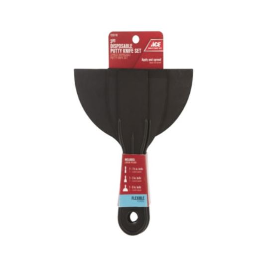 ACE Plastic Putty Knife Set 1 INCH ,1/2 INCH & 3.8 INCH Ace Hardware