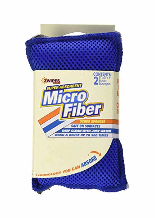 Zwipes Microfiber Dish & Kitchen Multipurpose Sponges , 2 Pieces Ace
