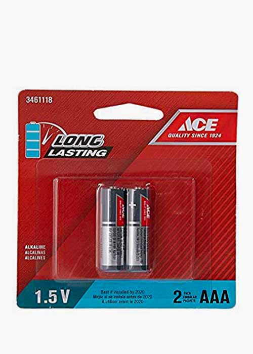 Ace Alkaline Battery AAA Carded 2 Pack, 1.5 Volt Ace Hardware Maldives