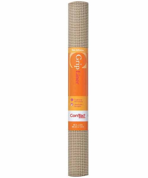 Con-Tact Brand Beaded Grip 5 ft. L x 18 in. W Taupe Non-Adhesive Shelf Liner