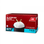 Ace 13 gal. Tall Kitchen Bags Drawstring 45 pk