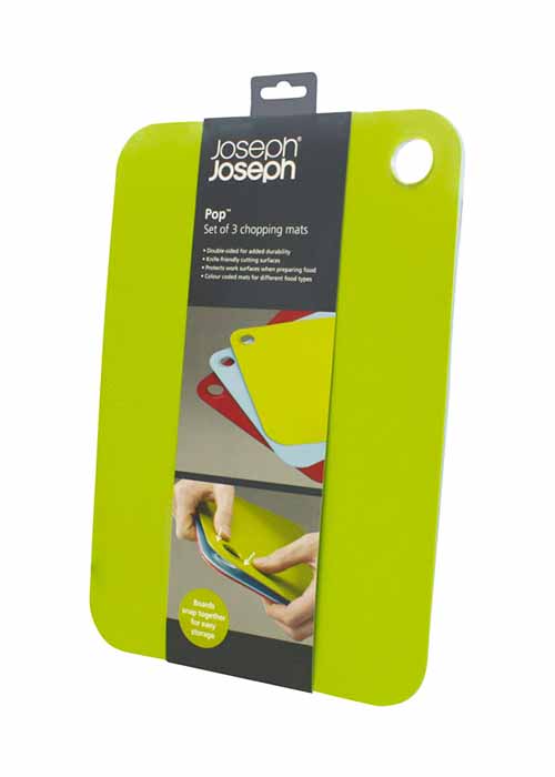 Joseph Joseph Pop 9-1/2 in. W x 14-1/2 in. L Multicolored Polyethylene Flexible Cutting Board