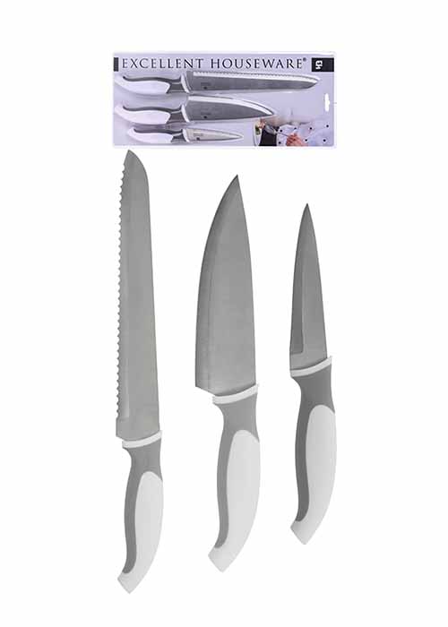 Excellent Houseware Stainlesss Steel Knife Set Of 3 Pieces Ace