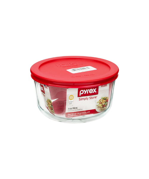 Pyrex 4 cups Food Storage Container 1 pk Clear/Red