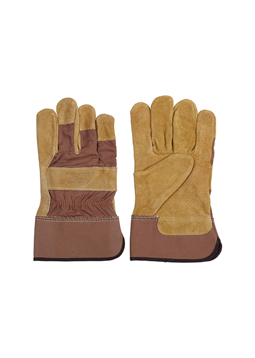 Ace Split Cowhide Leather Work Gloves Brown Large 1 pair Ace Hardware