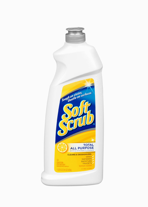 Soft Scrub Total All Purpose Bath & Kitchen Cleanser, Lemon Scent 24 oz