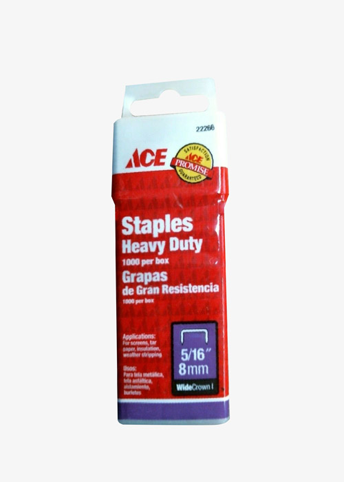 Ace Heavy Duty Staples, 5/16", Wide Crown, Ace Hardware Maldives