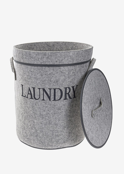 64-170452710 Laundry Basket with Lid Gray Colour - Image 1