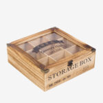 Tea Box 9 Compartments, Brown