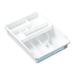 Junk Drawer Organizer 38.1cm X 27.9cm X 7.6cm (15in X 11in X 3in) PP White Madesmart
