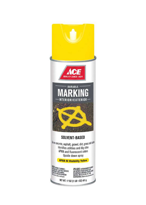 Ace SoventBased APWA Hi Visibility Yellow UpsideDown Marking Spray