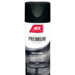 Ace Premium Satin Black Enamel Spray Paint, 12 Oz
