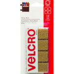 Velcro Self Adhesive Squares 7/8IN (2.2CM) Beige 12 Pack
