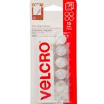 Velcro Clear Fastener Holder Coins  ,PK 15