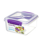 Sistema To Go Lunch Box Plus with Cutlery 1.2L Food Container, 4 Assorted Colors