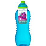 Sistema Twist And Sip Outdoor Sports Hydration Water Bottle, Blue, 460 Ml