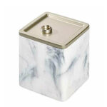 InterDesign Dakota Canister Organizer White Marble