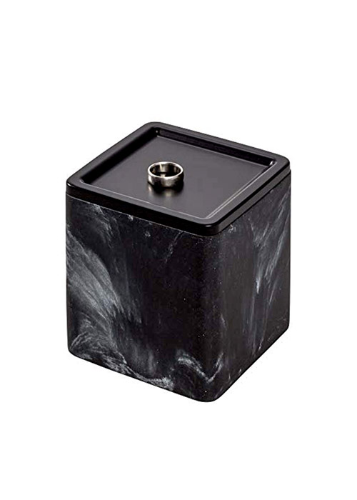 InterDesign Dakota Canister Organizer Black Marble - Ace Hardware Maldives