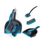 Cleaning Set, Grey/ Turquoise, 4 Piece