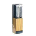 Excellent Houseware Knife Set with Base, 6 Pieces