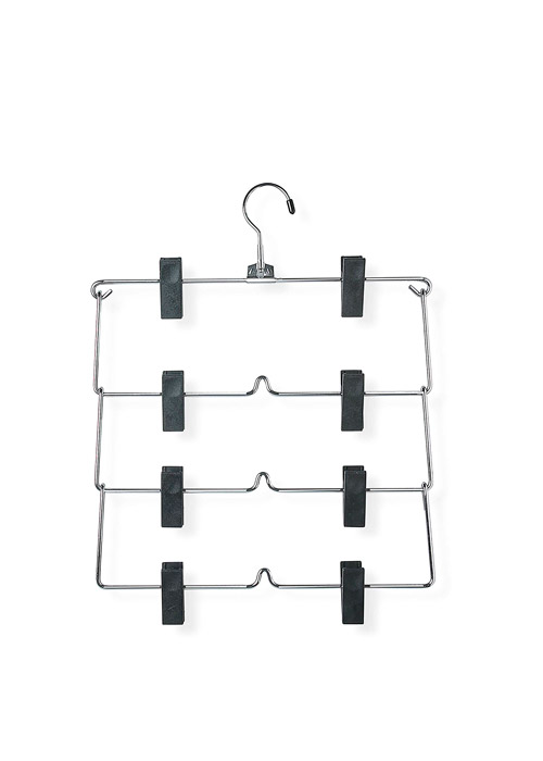 1-pk-Metallic Honey-Can-Do Four-Tier Fold Up Skirt Hanger 