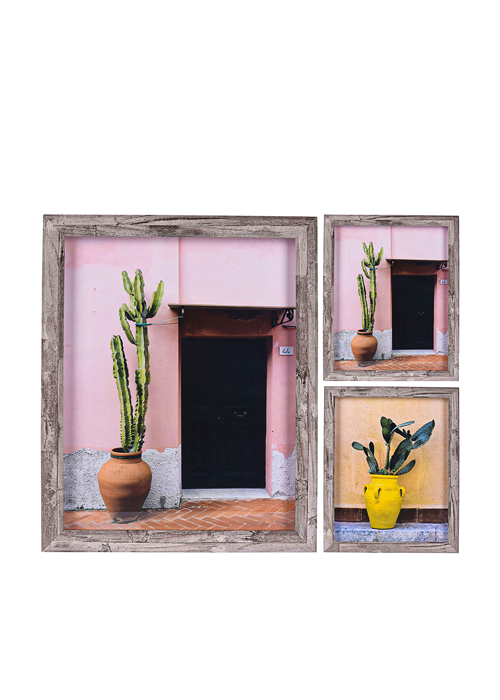 64-HZ1910750 Wooden Picture Frame, Brown - Image 1