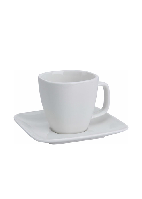 Porcelain Cup And Saucer, White, 200 Cc