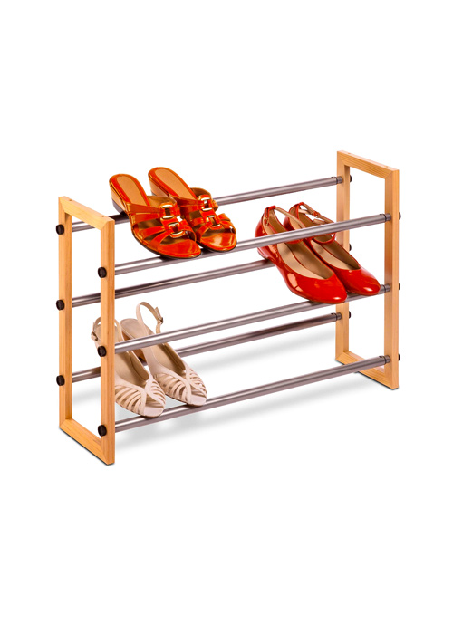 Honey-Can-Do 3-Tier Wood and Metal Shoe Rack - Ace Hardware Maldives