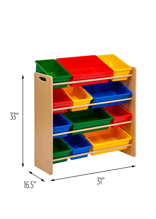 Honey Can Do Kids Toy Organizer  with 12 Storage Bins 