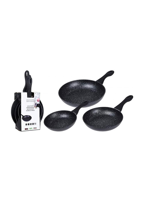 Excellent Houseware Frying Pans Set 3Pcs Ace Hardware Maldives