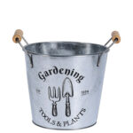 Zinc Gardening Flowerpot, 19 cm