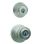 Kwikset Polo Satin Nickel Entry Lock and Single Cylinder Deadbolt