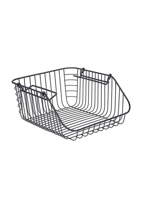 4home Black Metal Basket 30 x 27 x 14cm Ace Hardware Maldives
