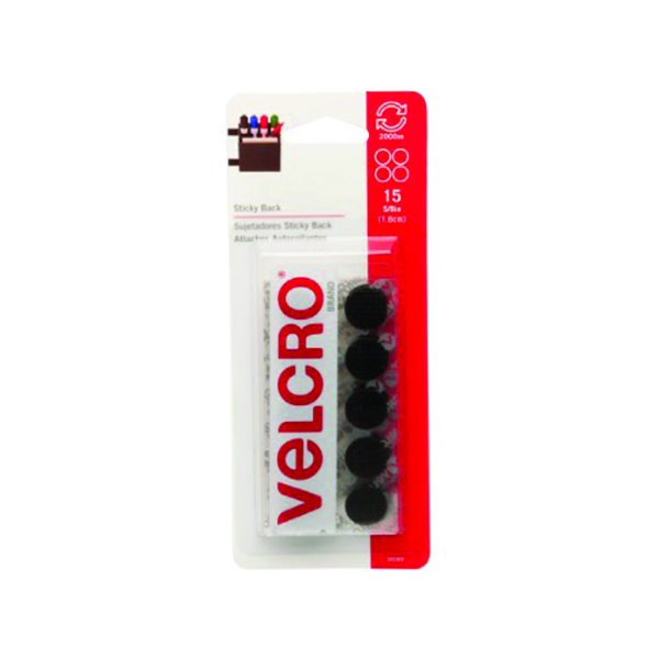 Velcro Self Adhesive Velcro Coin  5/8in (1.6cm)