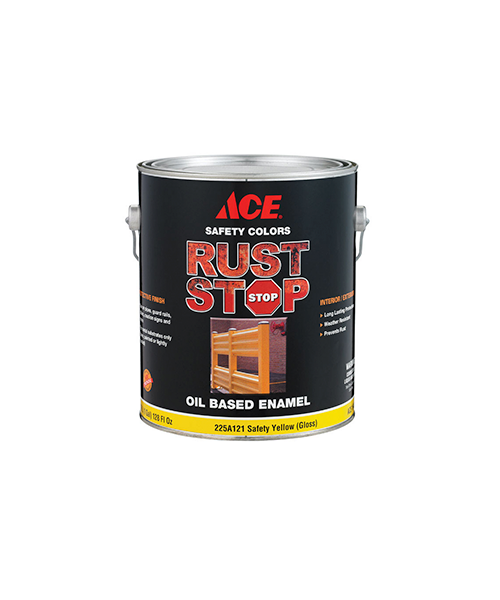 Ace-Rust Stop Safety Yellow Gloss Rust Prevention Paint - 1 Gal