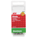Ace 1/8 in. D X 1/8 in. R Aluminum Rivets Silver 25 Pack