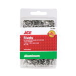 Ace 1/8 in. D X 1/8 in. R Aluminum Rivets Silver 100 Pack