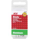 Ace 1/8 in. D X 1/4 in. R Aluminum Rivets Silver 20 Pack