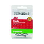 Ace 1/8 in. D X 1/4 in. R Aluminum Rivets Silver 100 Pack