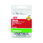 Ace 3/16 in. D X 1/8 in. R Aluminum Rivets Silver 50 Pack